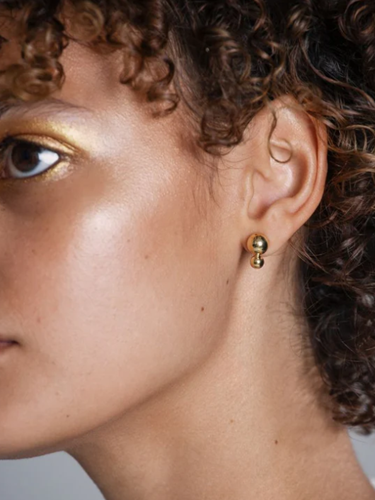 Solar golden earrings